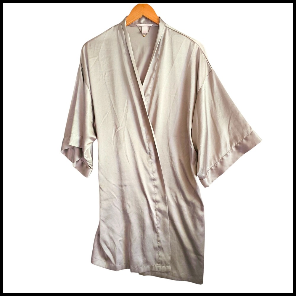 Victoria's Secret Kimono Robe Satin Lightweight Lingerie Cover Up M/L